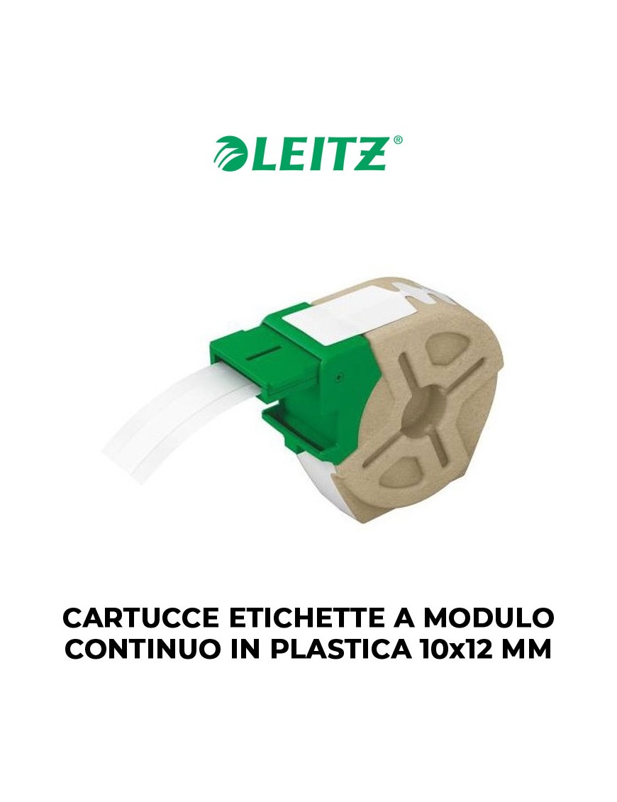CARTUCCE ETICHETTE LEITZ A MODULO CONTINUO IN PLASTICA 10x12 MM