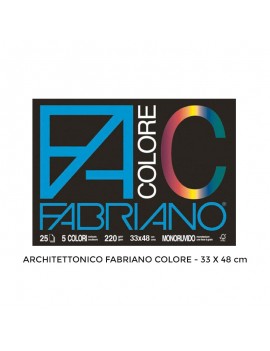 ARCHITETTONICO F4 FABRIANO COLORE 33x48 MONORUVIDO 25 FG 220gsm
