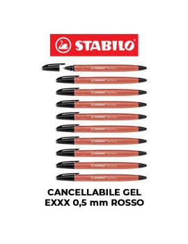 PENNA STABILO CANCELLABILE GEL EXXX 0,5 mm ROSSO ART.1059482