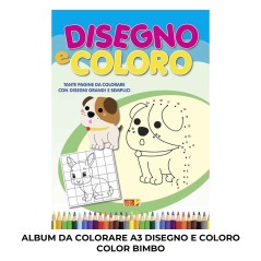 ALBUM DA COLORARE A3 DISEGNO E COLORO COLOR BIMBO