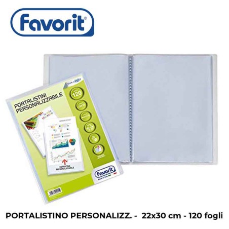 PORTALISTINO FAVORIT 22X30 120 FOGLI PERSONALIZZABILE ART.100460334