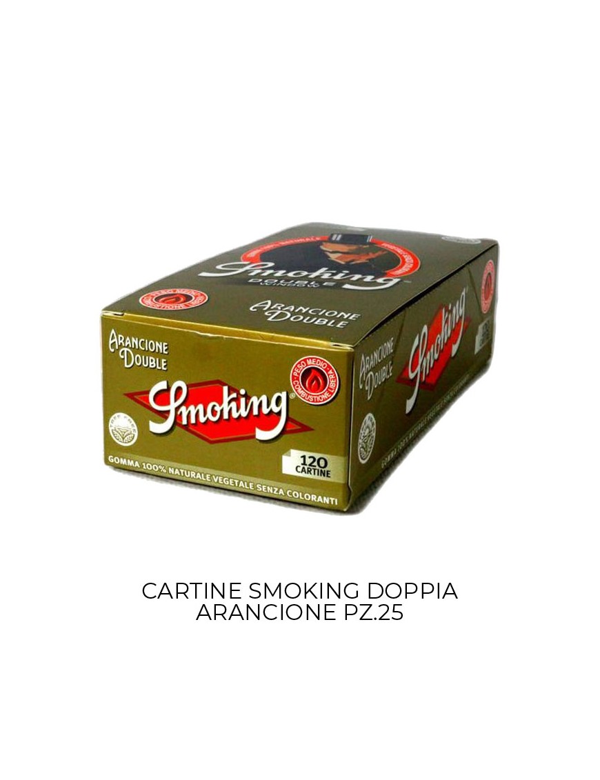 CARTINE DOPPIA ARANCIONE SMOKING CONTENUTO INTERNO PZ.120 CF.25