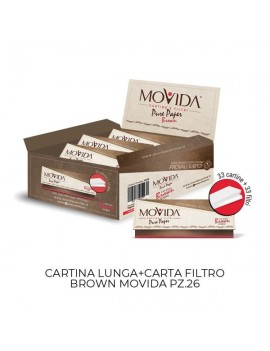 CARTINE LUNGHE BROWN+FILTRI IN CARTA MOVIDA CONT. INT.PZ.33+33 CF.24