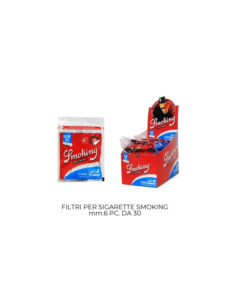 FILTRI SLIM SMOKING CONTENUTO INTERNO PZ.120 CF.30 ART.888941
