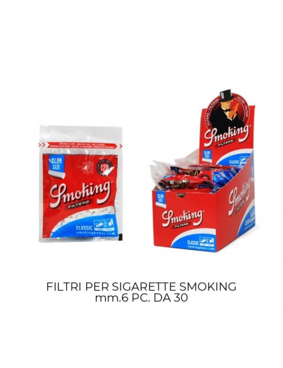 FILTRI SLIM SMOKING CONTENUTO INTERNO PZ.120 CF.30 ART.888941