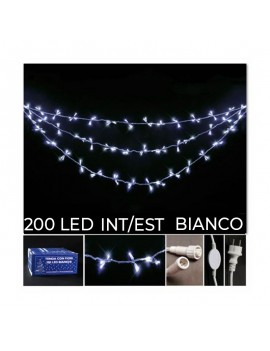 TENDA 200 LED BIANCO CON FIORI ART.03080436