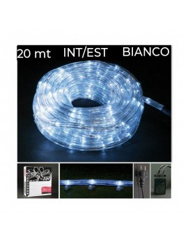 TUBO LED 20 mt LUCE BIANCO 8 F. DA INTERNO/ESTERNO ART.03080401