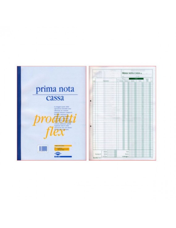 BLOCCO PRIMA NOTA CASSA-IVA FLEX 2 COPIE CM 15x21  ART.DU1665C0000