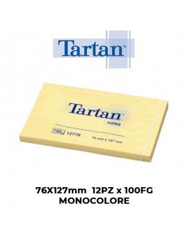 BLOCCO TARTAN ADESIVO 100 FG  76X127 MM MONOCOLORE  ART.7100090815