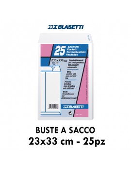 BUSTE A SACCO BLASETTI BIANCHE cm.23x33 25PZ ART.0537
