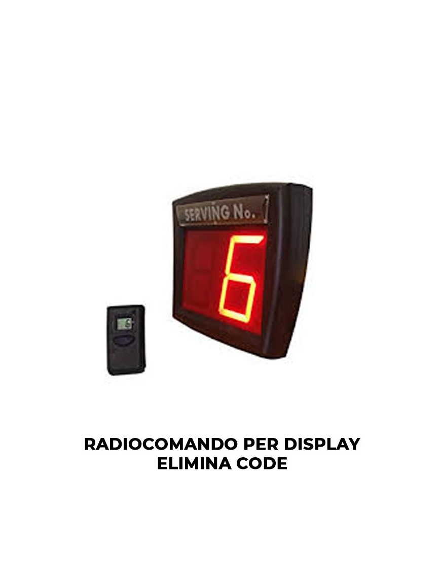 RADIOCOMANDO PER DISPLAY ELIMINA CODE ART.RAD001