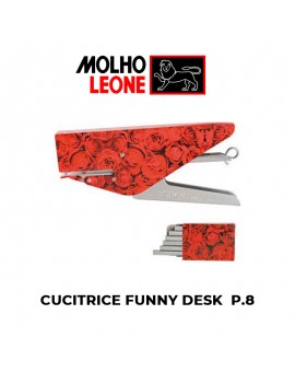 CUCITRICE A PINZA FUNNY DESK MOLHO P.8 RED ROSE +PUNTINE ART.64001