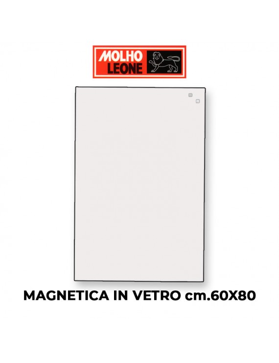 LAVAGNA MOLHO LEONE MAGNETICA IN VETROcm.60X80 BIANCO ART.GB10302
