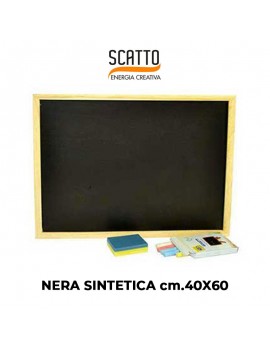 LAVAGNA SCATTO NERA SINTETICA cm.60X40 ART.395