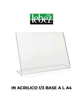 PORTADEPLIANT LEBEZ BASE L 1/3 A4 IN ACRILICO ART.80983