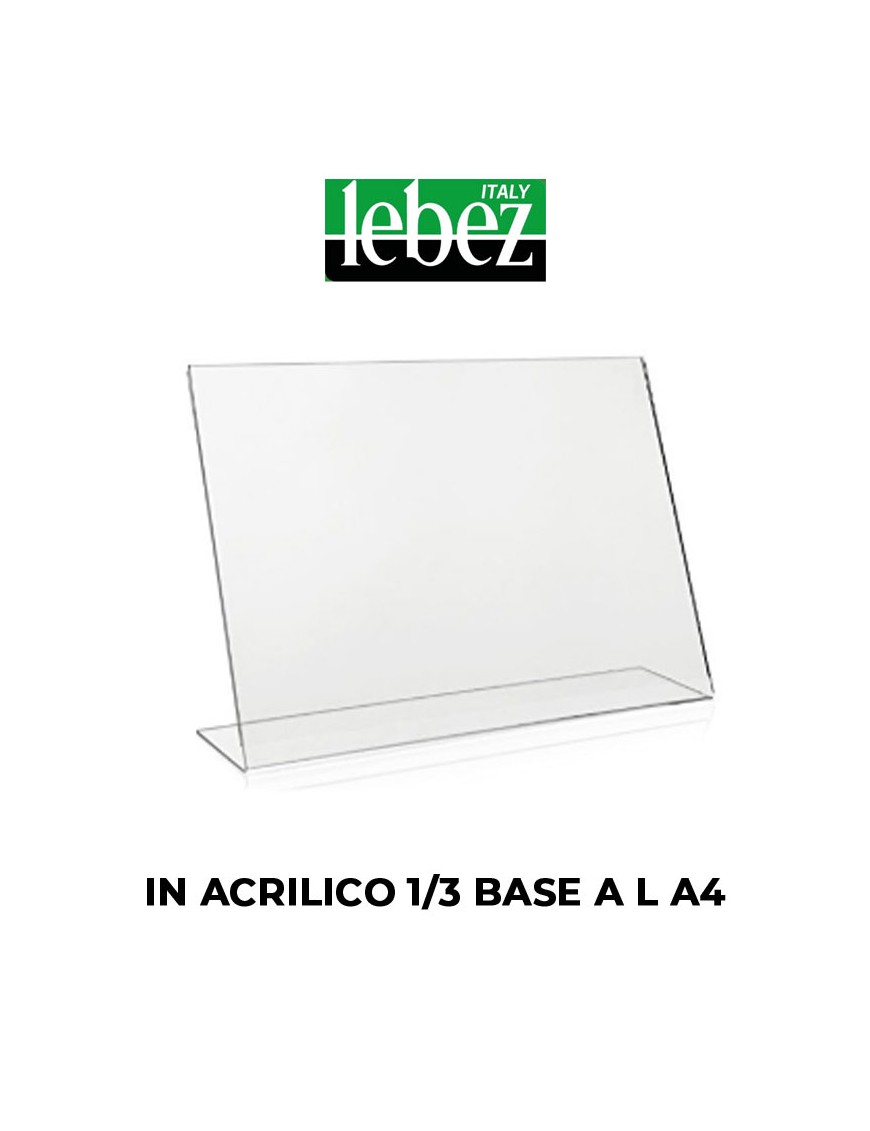 PORTADEPLIANT LEBEZ BASE L 1/3 A4 IN ACRILICO ART.80983