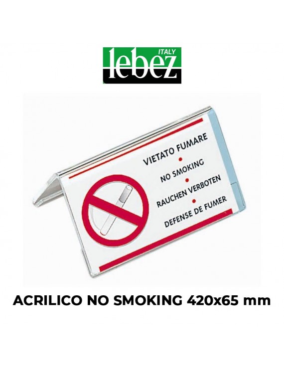 TARGHETTA LEBEZ VIETATO FUMARE IN ACRILICO ART.50982