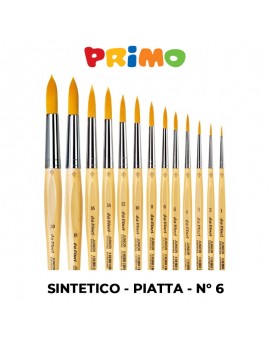 PENNELLI PRIMO SINTETICI PUNTA PIATTA N°6  ART.241PQ6
