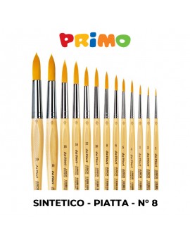 PENNELLI PRIMO SINTETICI PUNTA PIATTA N°8  ART.241PQ8