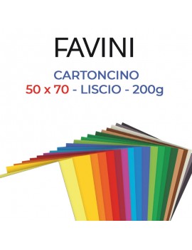 CARTONCINO FAVINI LISCIO 50X70 VARI COLORI