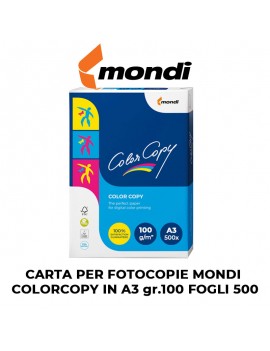 CARTA PER FOTOCOPIE MONDI COLORCOPY A3 100g/m"  FOGLI 500 ART.124223