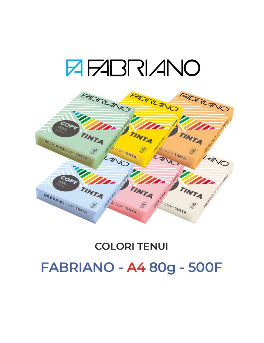 FABRIANO COPY TINTA A4 80GR FG.500 COLORI TENUI