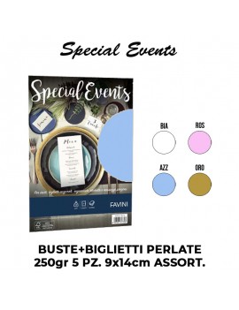 BUSTE+BIGLIETTI PERLATE FAVINI SPECIAL EVENTSgr.250cm.9X14 VARI COLORI
