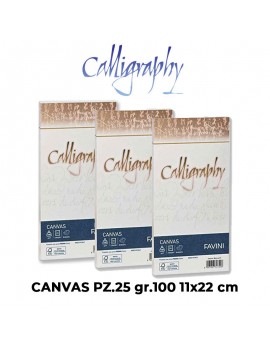 BUSTE CALLIGRAPHY CANVAS PZ.50 gr.100 cm. 11x22 VARI COLORI