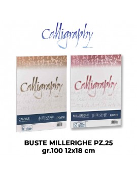 BUSTE CALLIGRAPHY MILLERIGHE PZ.25 gr.100 12x18 VARI COLORI