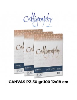 BUSTE CALLIGRAPHY CANVAS PZ.50 gr.100 cm. 12x18 VARI COLORI