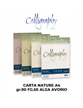 CARTA CALLIGRAPHY NATURE FG.50 gr.90 A4 VARI COLORI