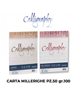 CARTA CALLIGRAPHY MILLERIGHE FG.50 gr.100 A4 VARI COLORI