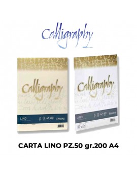 CARTA CALLIGRAPHY LINO FG.50 gr.200 A4 VARI COLORI