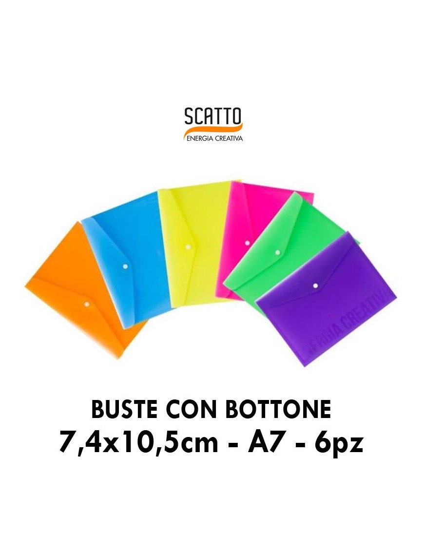 BUSTE CON BOTTONE SCATTO IN A7 VARI COLORI  ART.389