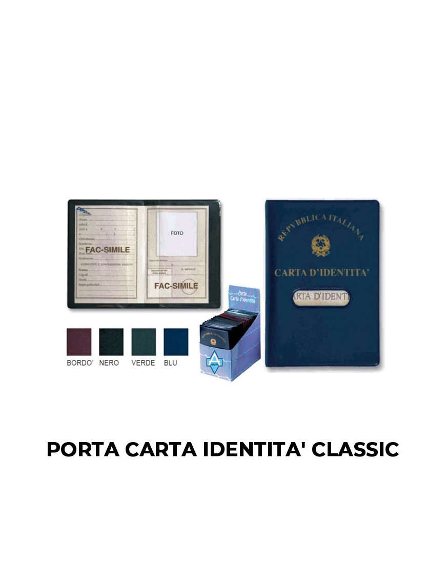 PORTA CARTA IDENTITA'  RFG  CLASSIC VARI COLORI ART.B210CL