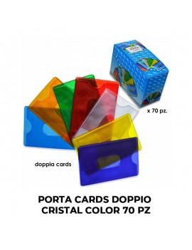 PORTA CARTE  DOPPIO CRISTAL COLOR ART.B302KC