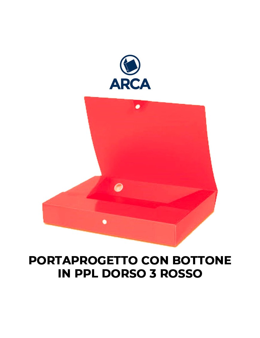 PORTAPROGETTO ARCA CON BOTTONE IN PPL DORSO 3 ROSSO ART.17554N008