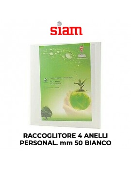 RACCOGLITORE 4 ANELLI PERSONALIZZABILE SIAM mm.50 BIANCO ART.2011/50