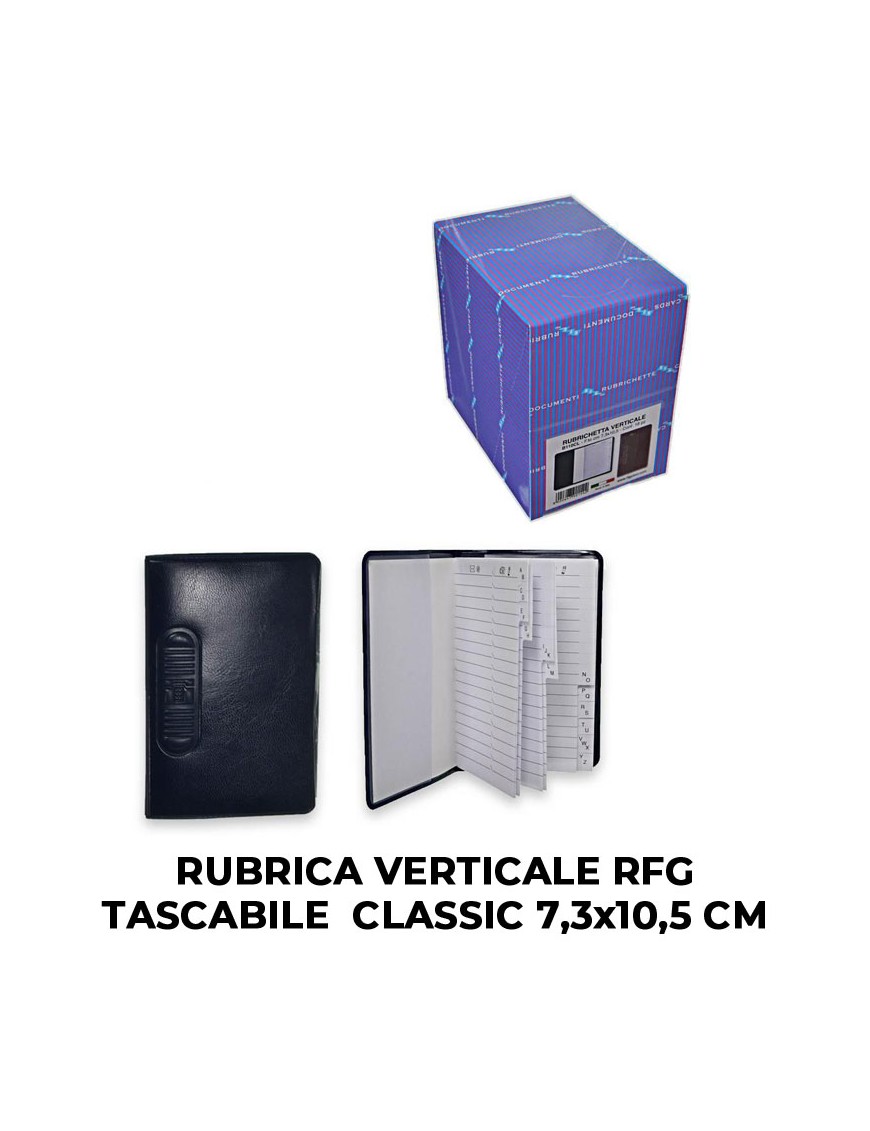 RUBRICA VERTICALE RFG TASCABILE  CLASSIC 7,3x10,5 ART.B110CL