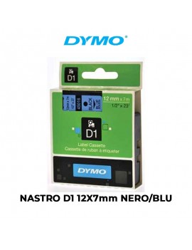 NASTRO DYMO D1 12X7mm NERO/BLU ART.S0720560
