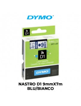 NASTRO DYMO D1 9mmX7m BLU/BIANCO ART.S0720690