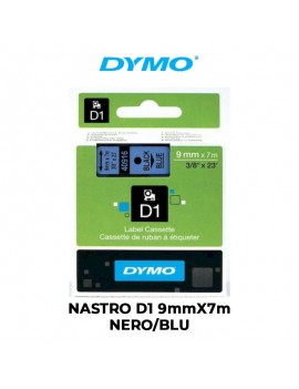 NASTRO DYMO D1 9mmX7m NERO/BLU ART.S0720710