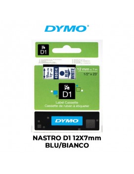 NASTRO DYMO D1 12mmX7m BLU/BIANCO ART.S0720540