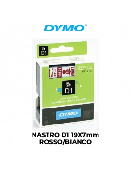 NASTRO DYMO D1 19mmX7m ROSSO/BIANCO ART.S0720850