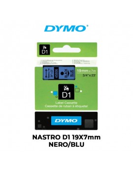 NASTRO DYMO D1 19mmX7m NERO/BLU ART.S0720860