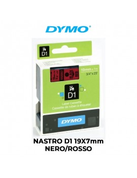 NASTRO DYMO D1 19mmX7m NERO/ROSSO ART.S0720870