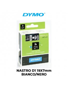 NASTRO DYMO D1 19mmX7m BIANCO/NERO ART.S0720910