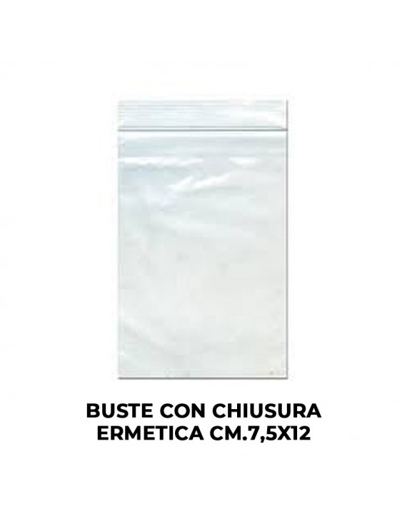 BUSTE CON CHIUSURA ERMETICA CM.8X12