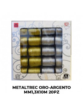 NASTRO A FILO INAB METALTREC  ORO-ARGENTO  MM1,3X10M 20PZ ART.350-01